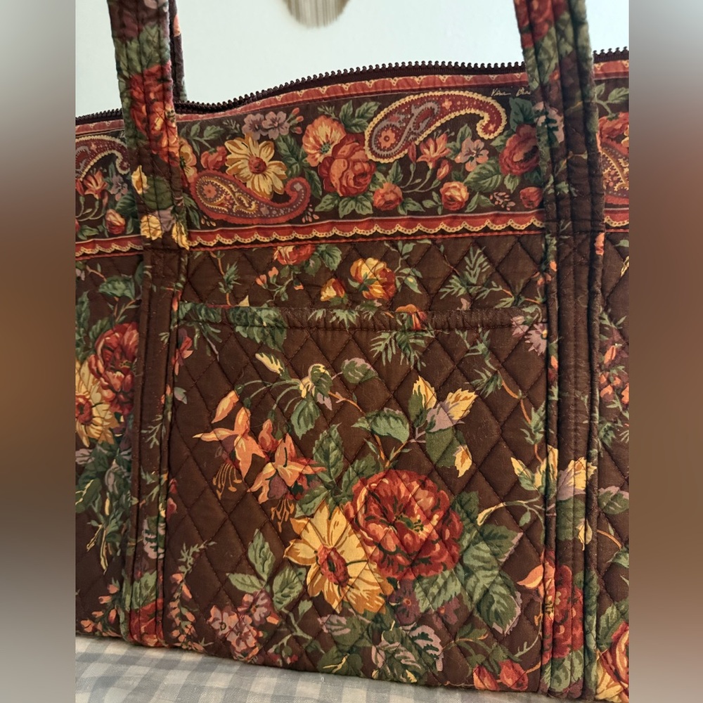 1993 Vintage Vera Bradley LARGE tote in pattern “Wildwood” Rare - Picture 7 of 14